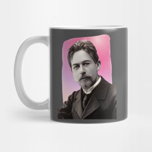 Russian Playwright Anton Chekhov illustration Mug